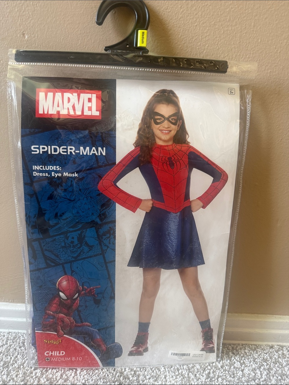 MARVEL SPIDER 🕷️ MAN 2PC GIRL COSTUME 🕷️ SIZE MEDIUM (8-10)🌟NWT🌟 - Picture 2 of 9